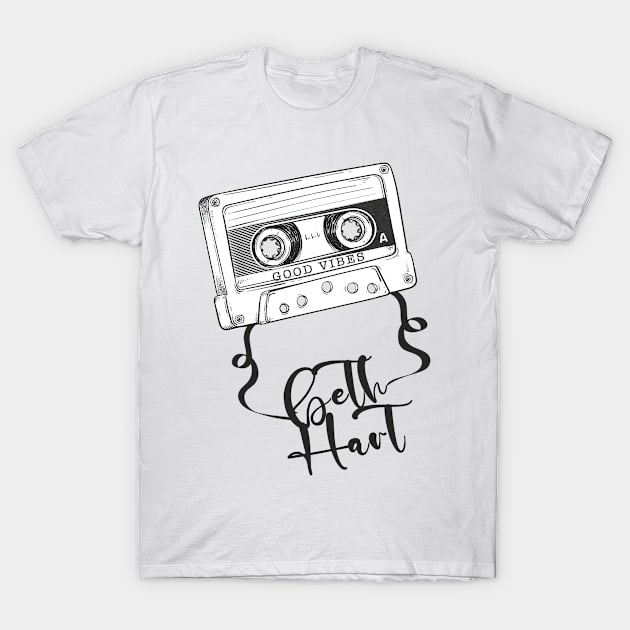 Good Vibes Beth Hart // Retro Ribbon Cassette T-Shirt by Stroke Line